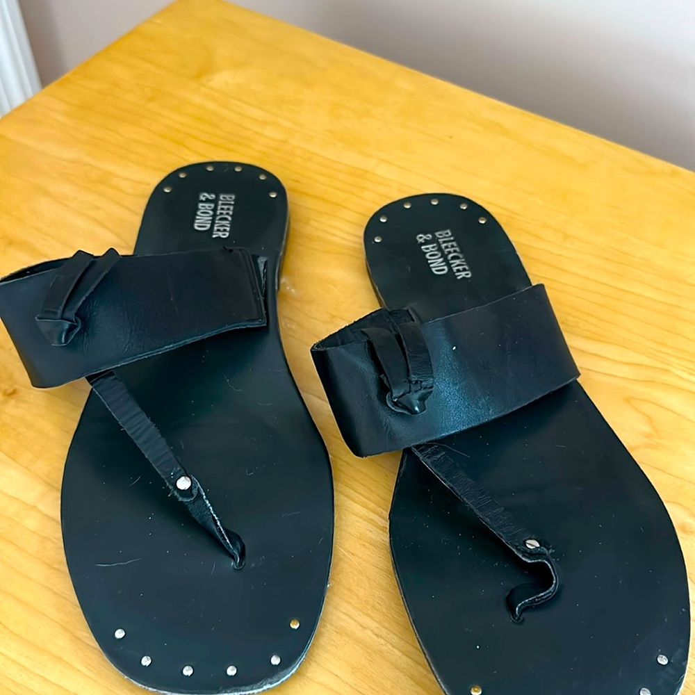 Black stud sandals
